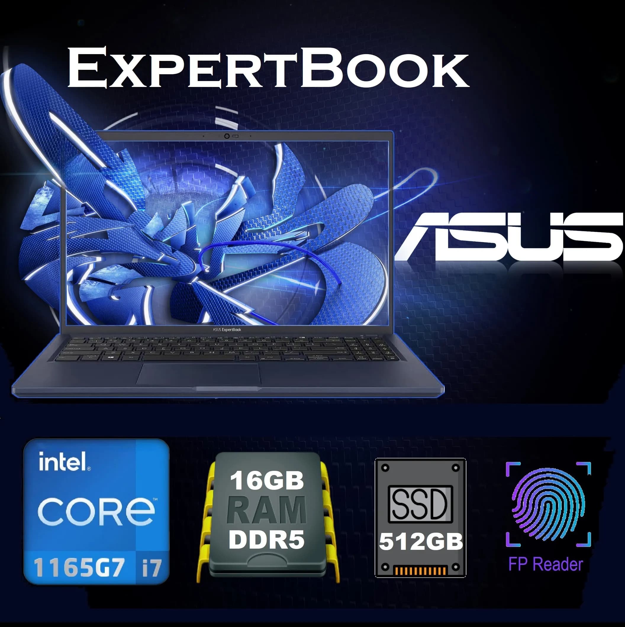 Asus ExpertBook B1 B1500CEA-XS74 RUGGED Intel Core i7-1165G7 | 16GB DDR4 RAM; 512GB SSD | Intel Iris Xe Graphics