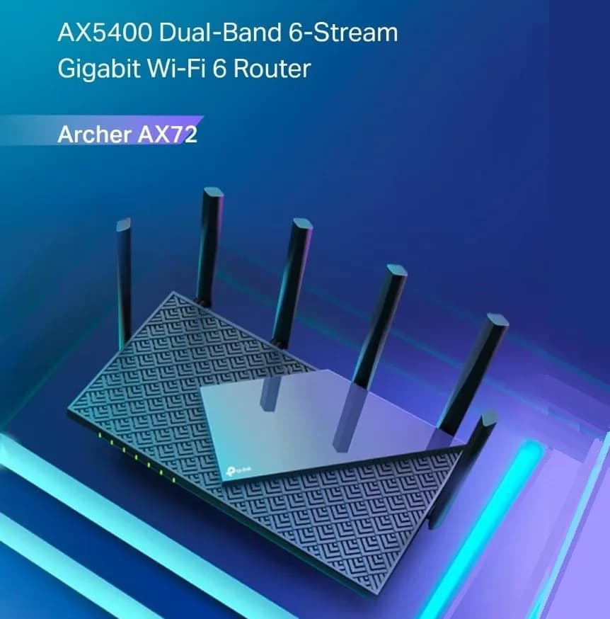 TP-Link Archer AX72 Dual Band Wi-Fi 6 AX5400 Mbps Gigabit Wireless Router, OneMesh Supported, Dual-Core CPU, TP-Link...