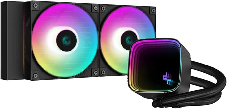 DeepCool LS520 SE Liquid Cooler 240mm 4th Gen Dual-Chamber Pump 3100RPM 280w TDP AIO CPU Cooler with ARGB Fans (AK-05541)