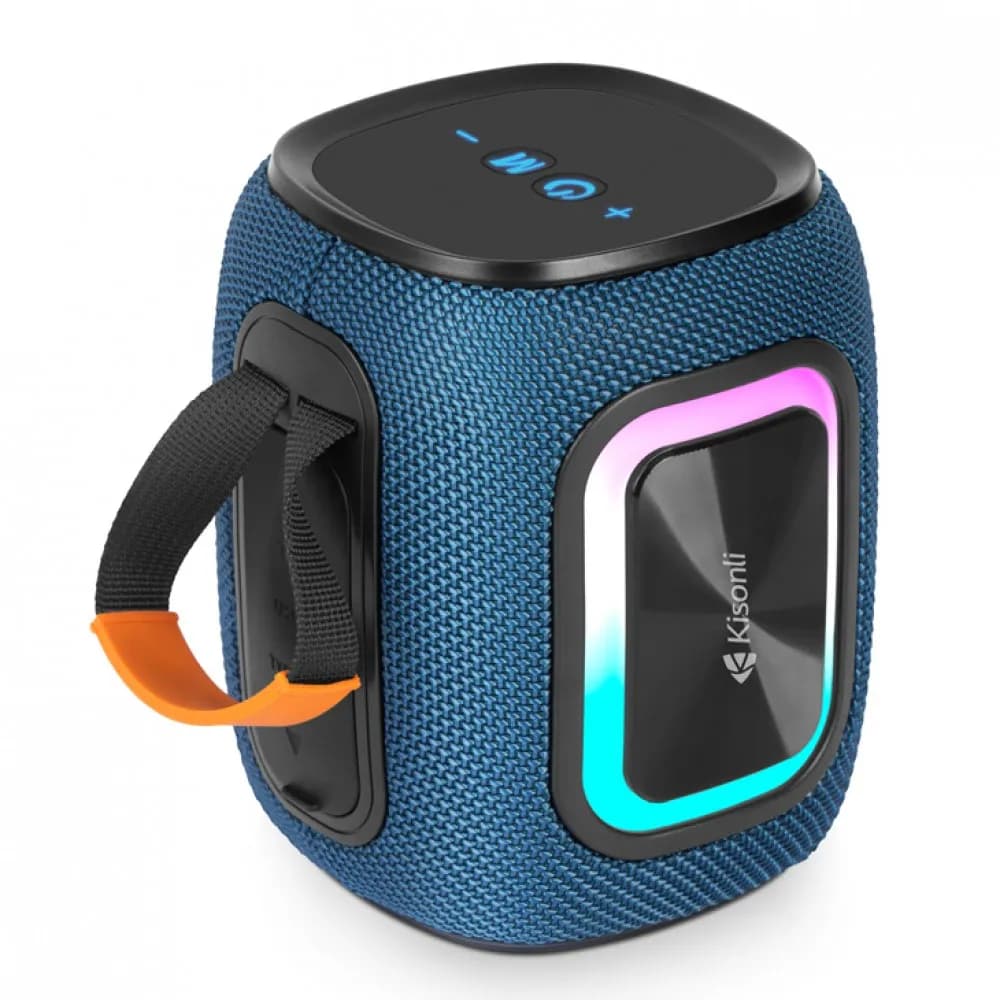 KISONLI Q25 12W Big Bass Bluetooth Speaker With 1800mAh Battery, Bluetooth 5.3, TWS Support, RGB Backlit, FM Radio