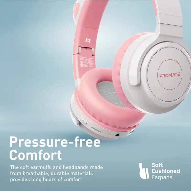 PROMATE PANDA BUBBLEGUM KIDSAFE KAWAII STYLE WIRELESS HEADPHONE