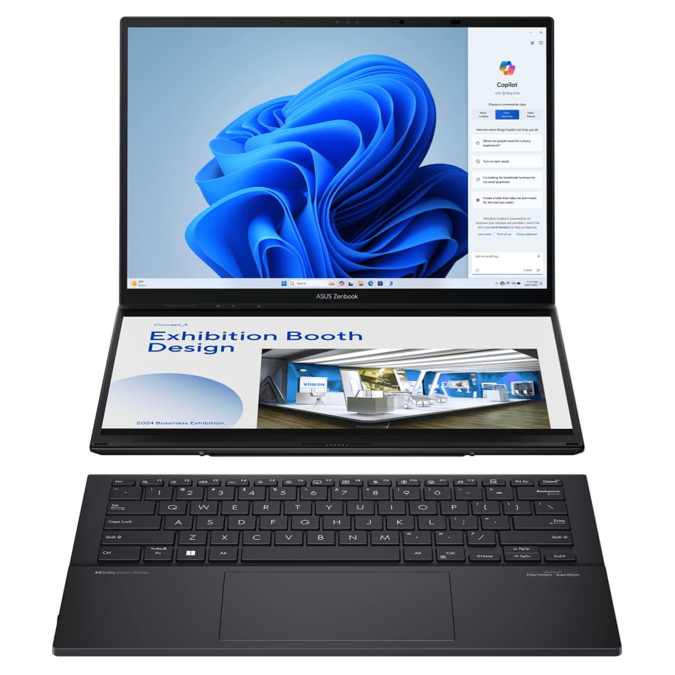 ASUS Zenbook Duo UX8406MA — Ultra 7-155H, 1TB SSD, 14" OLED Touch
