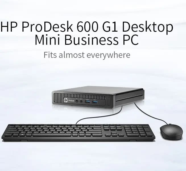 HP ProDesk 600 G1 Desktop Mini PC F3U77AV i3-4360T 4GB 120GB NVME DOS BUSINESS PC | USED