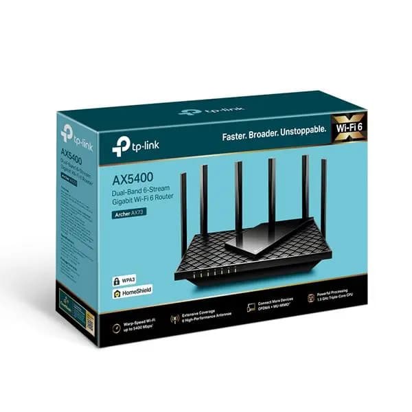 TP-Link AX5400 WiFi 6 Router Archer AX73 2.4/5.8 (AK-00362-H2HR)