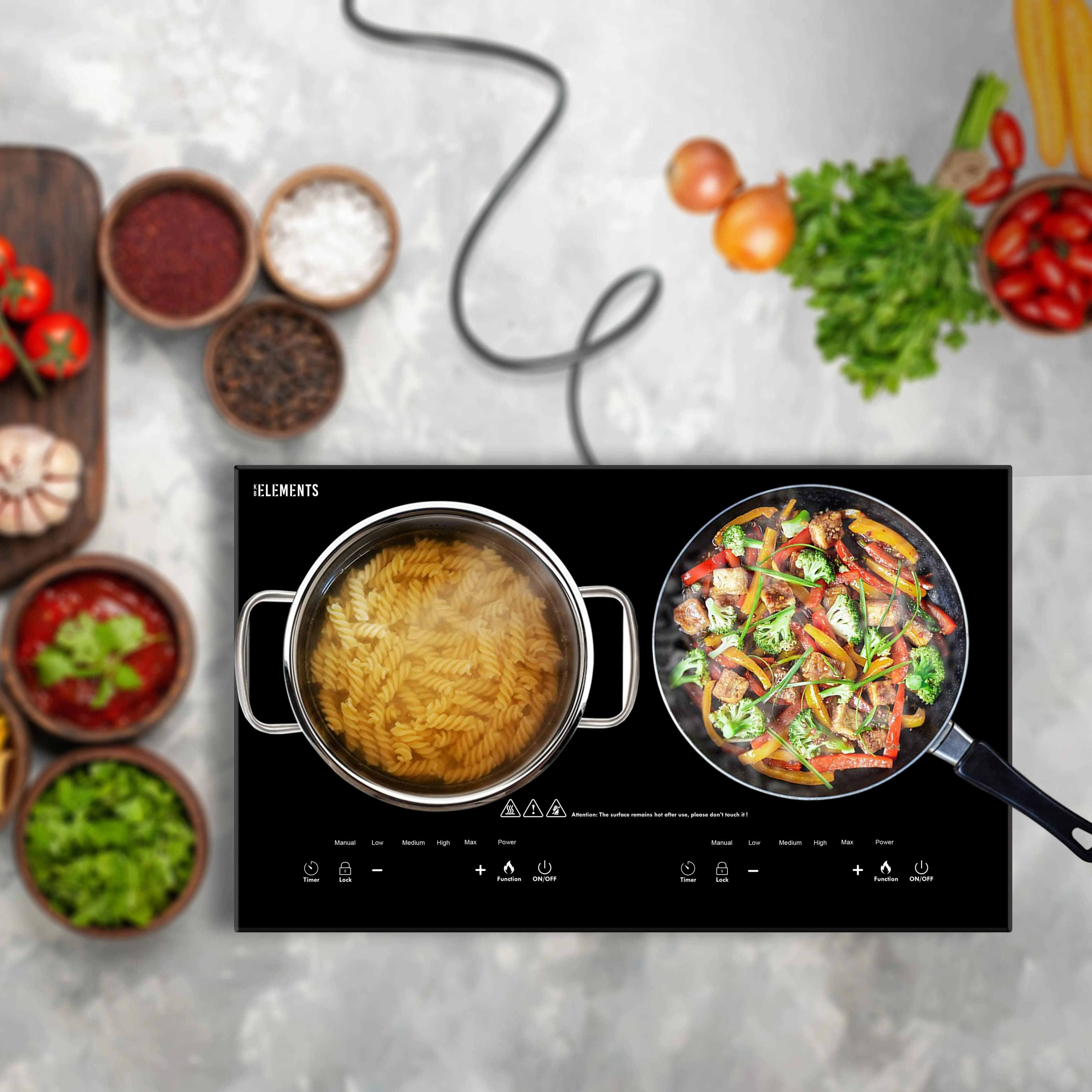 KB ELEMENTS 4000W Double Induction Cooker