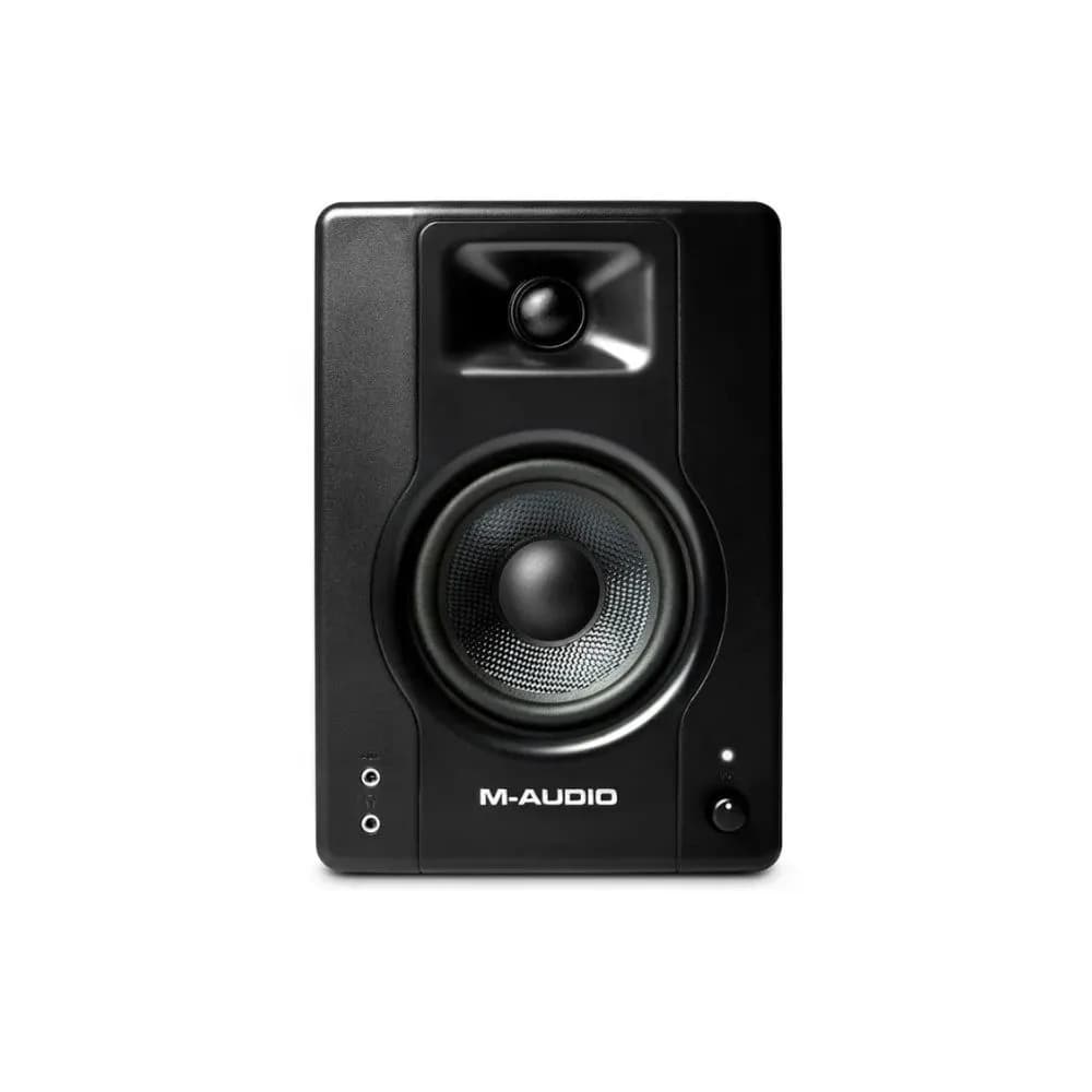 M-Audio BX4 4.5 Black Kevlar 120-Watt Multimedia Reference Monitors โ Music Production โ Live Streaming โ Podcasting (pair)