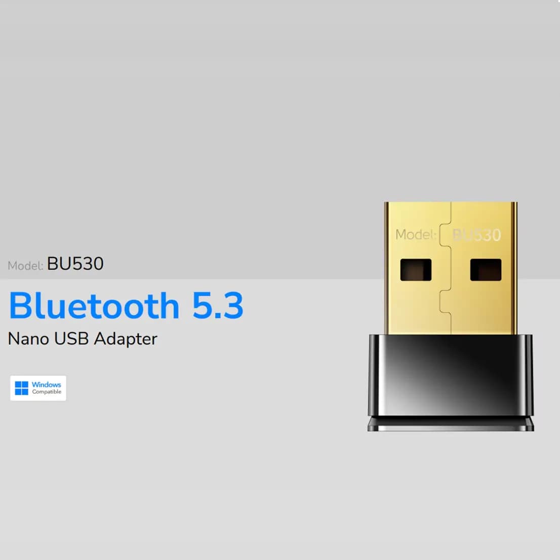 CUDY Bluetooth 5.3 Nano USB Adapter BU530 1.0 With Ultra-Compact Design, High-Speed Connectivity, Long-Range Performance
