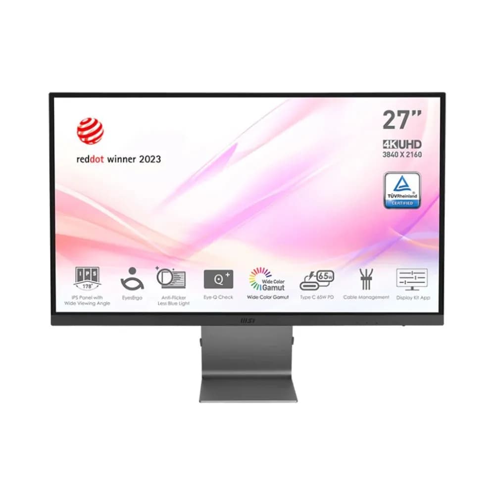 MSI MODERN MD271UL 27″ – 4K IPS Computer Monitor resolution 3840 x 2160 designed for multitasking IPS panel
