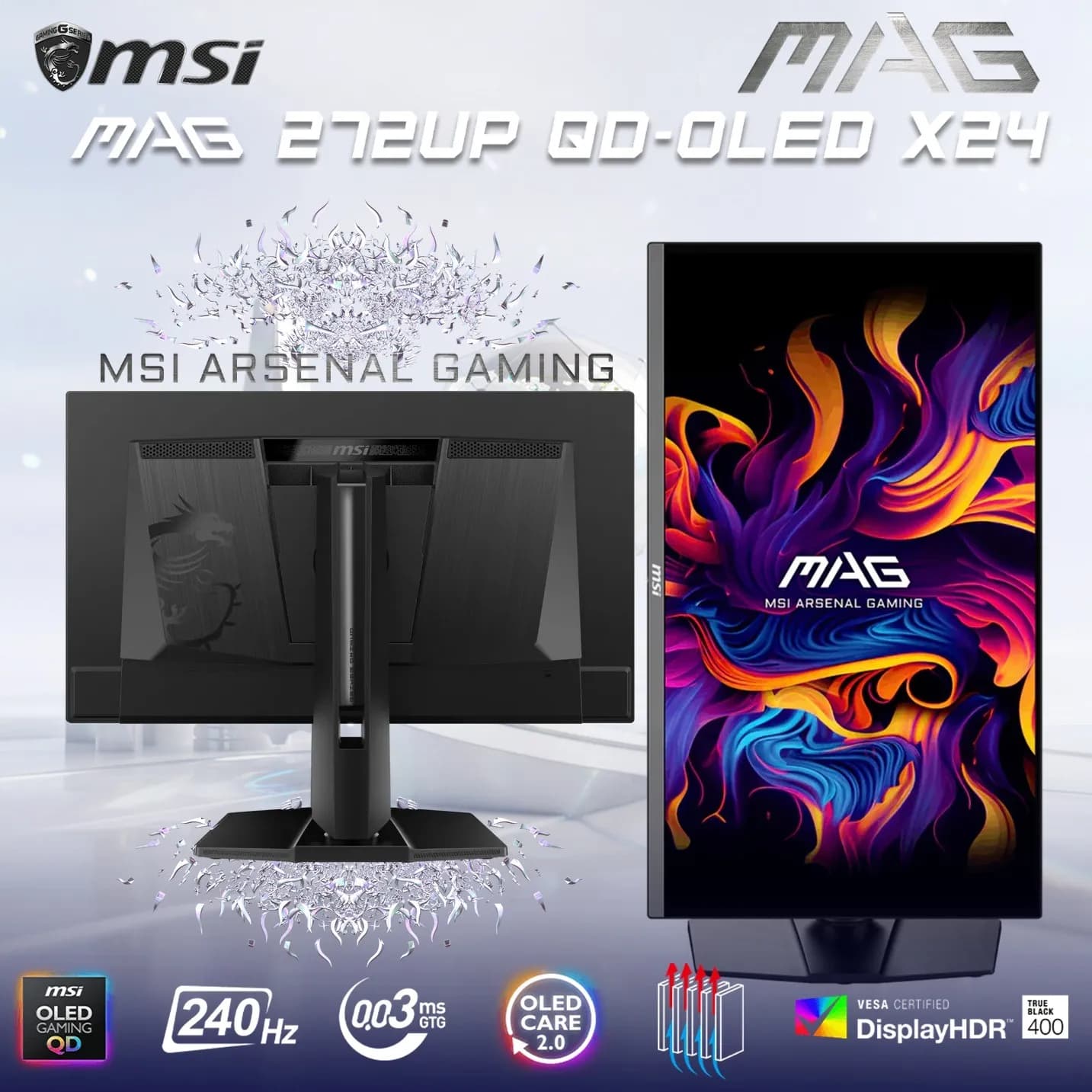 MSI MAG 272UP QD-OLED X24 26.5-inch 4K UHD Gaming Monitor
