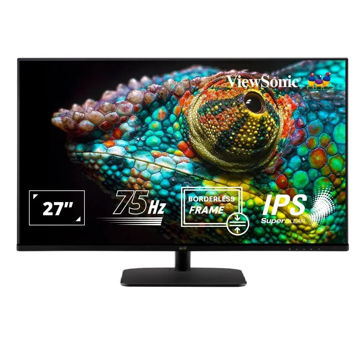 ViewSonic VA2730-H-2; 27-inch Full HD IPS 75Hz Refresh Rate 5ms, Monitor with Frameless Design, VGA, HDMI, DisplayPort