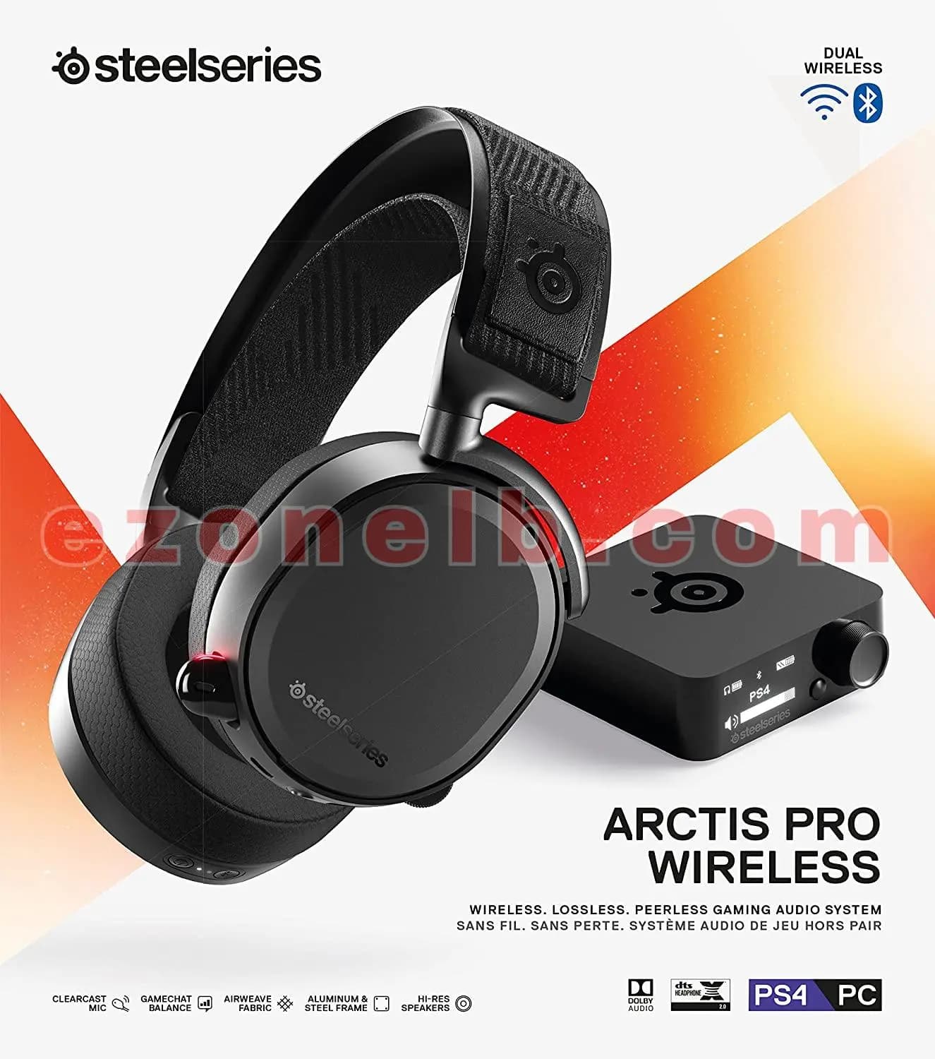 SteelSeries Arctis Pro Wireless Gaming Headset + Bluetooth for PS5/PS4 and PC “No Box”