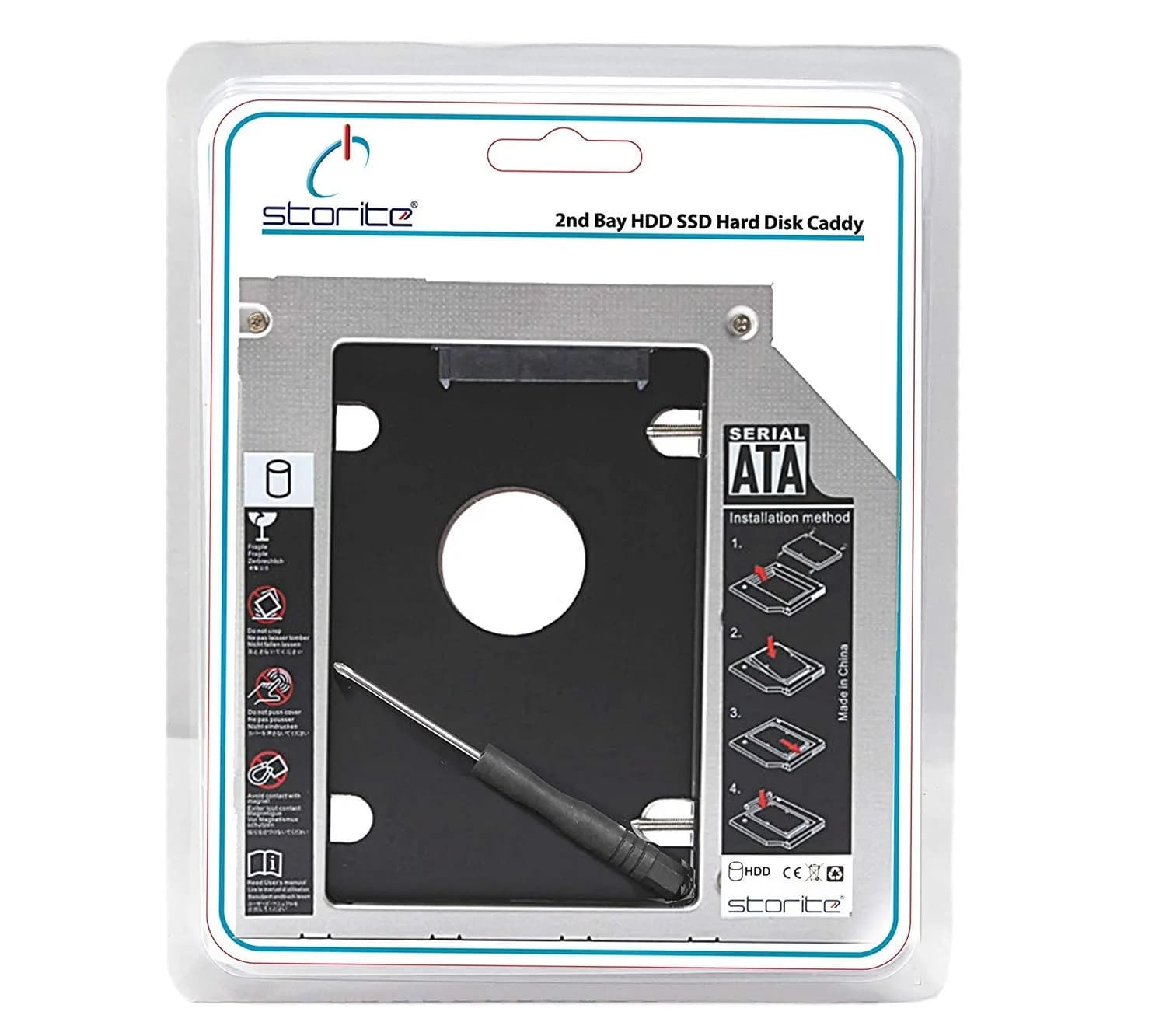 SATA 2nd HDD Caddy for 9.5mm Universal CD/DVD