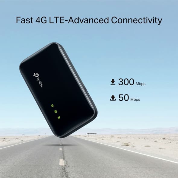 TP-Link M7400 300Mbps LTE-Advanced Cat6 Mobile Wi-Fi Router With Dual-Band 2.4GHz/5GHz Up To 867Mbps | Connect 32 Devices