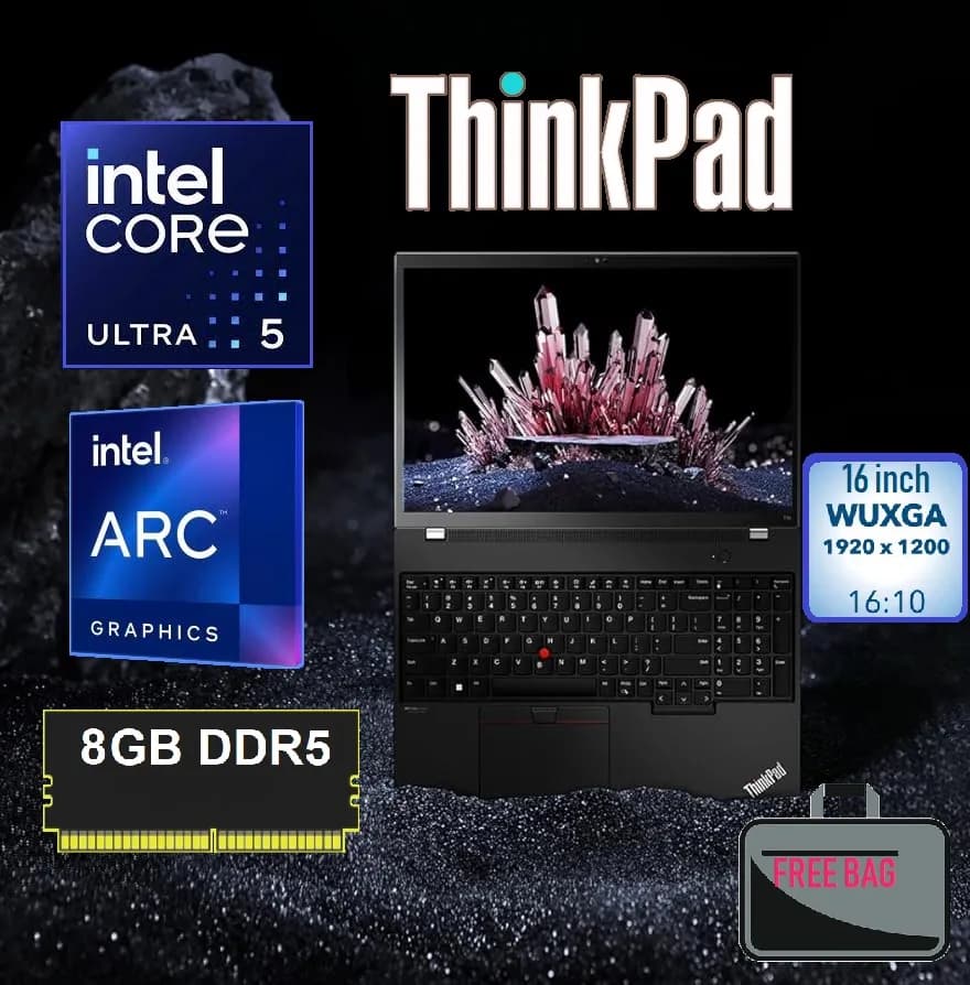 Lenovo ThinkPad E16 Gen 2 Intel Core Ultra 5 125H with Intel AI Boost |8GB DDR5 RAM ; 512GB SSD | 16 inch WUXGA IPS Display