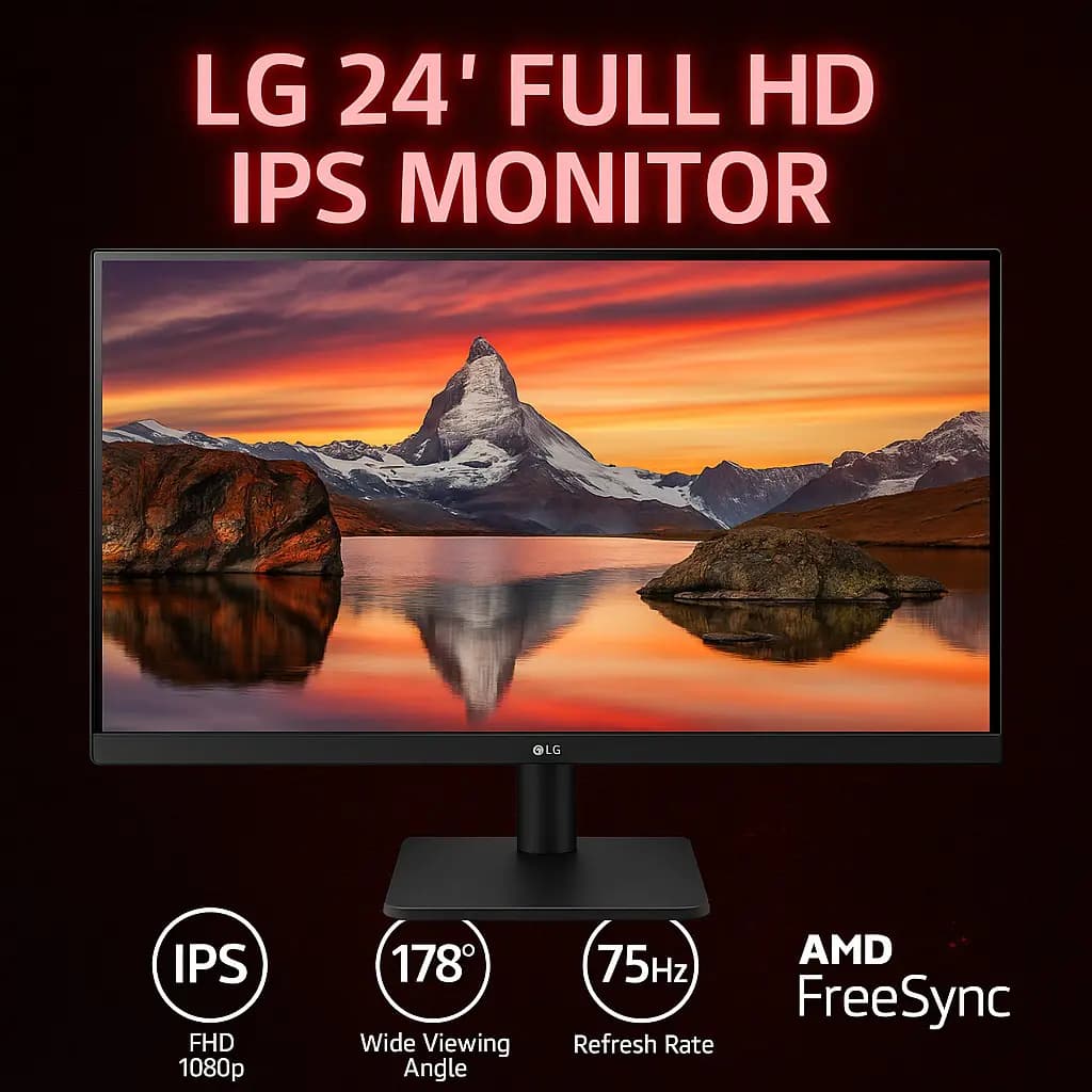 LG 24″ Full HD IPS Monitor
