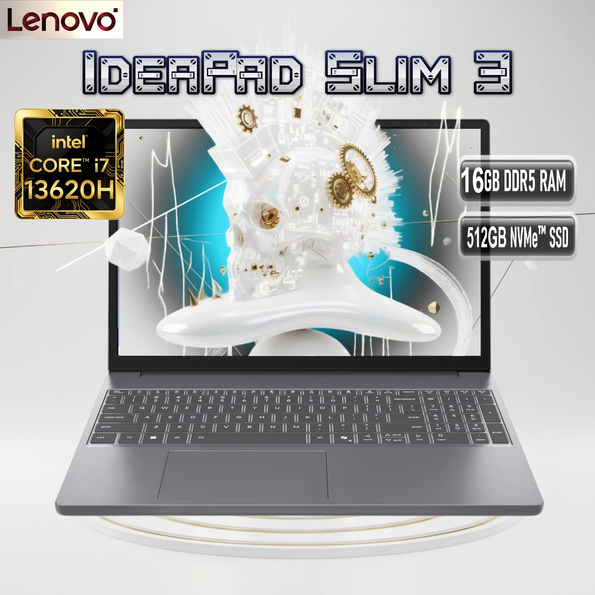 Lenovo IdeaPad Slim 3 i7-13620H 16GB 512GB SSD 15.3" WUXGA