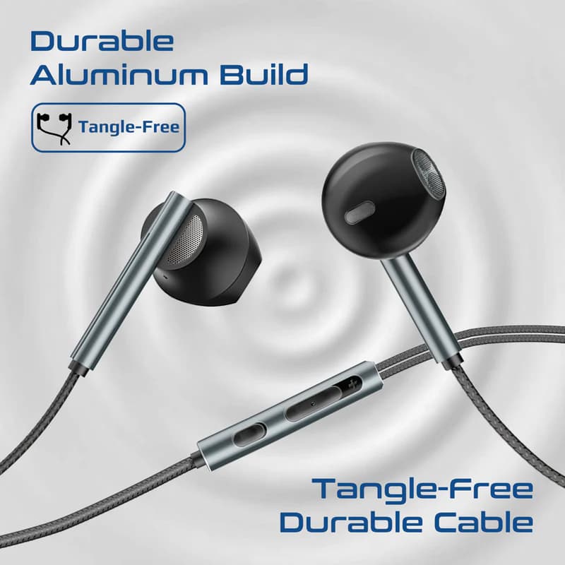 Promate Laxi-S USB-C High-Fidelity Stereo Earphones With 14mm Drivers, ENC Mic, Bluetrum A1007 Chipset
