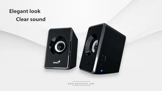 GENIUS SP-U125 3W Wired Powered Speaker Grey: Compact Design, Clear Sound, Easy-to-Use, Perfect for Laptops, Desktops, and...