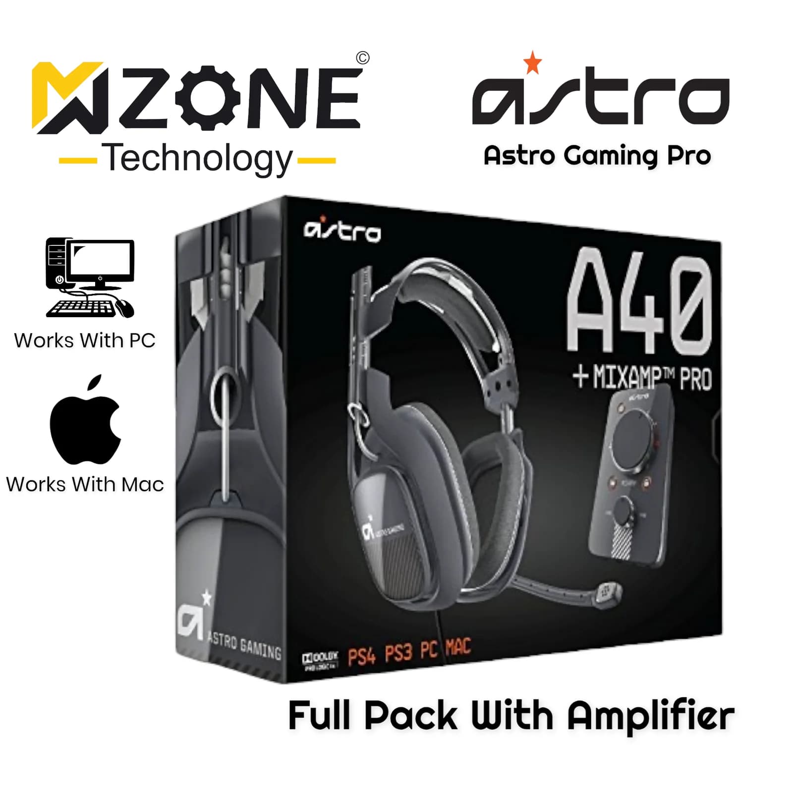 Astro A40 Gaming Headphone With Amplifier Supports PS5 PS4 Pc & Mac