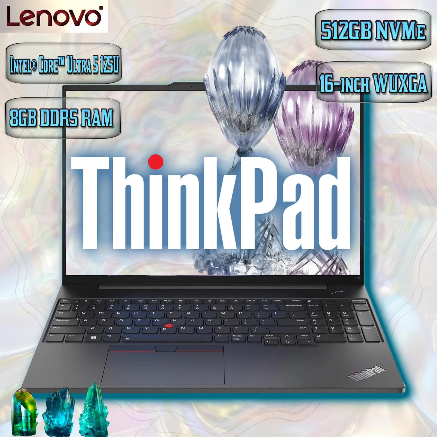 Lenovo ThinkPad E16 Gen 2 Intel Core Ultra 5 125U | 8GB DDR5 RAM ; 512GB SSD | 16 inch WUXGA IPS Display | Intel Graphics | DOS
