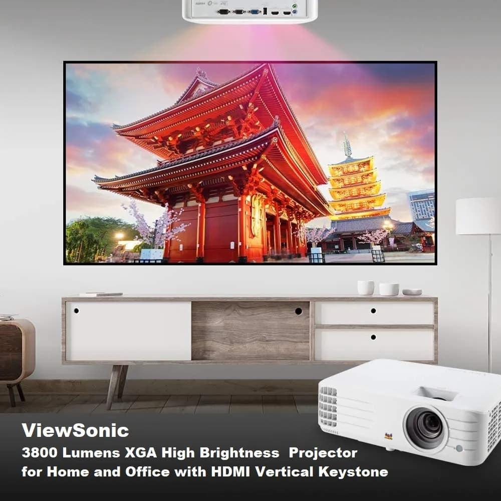 ViewSonic PA503X 3800 Lumens XGA High Brightness Projector for Home and Office with HDMI Vertical Keystone , Supports most...