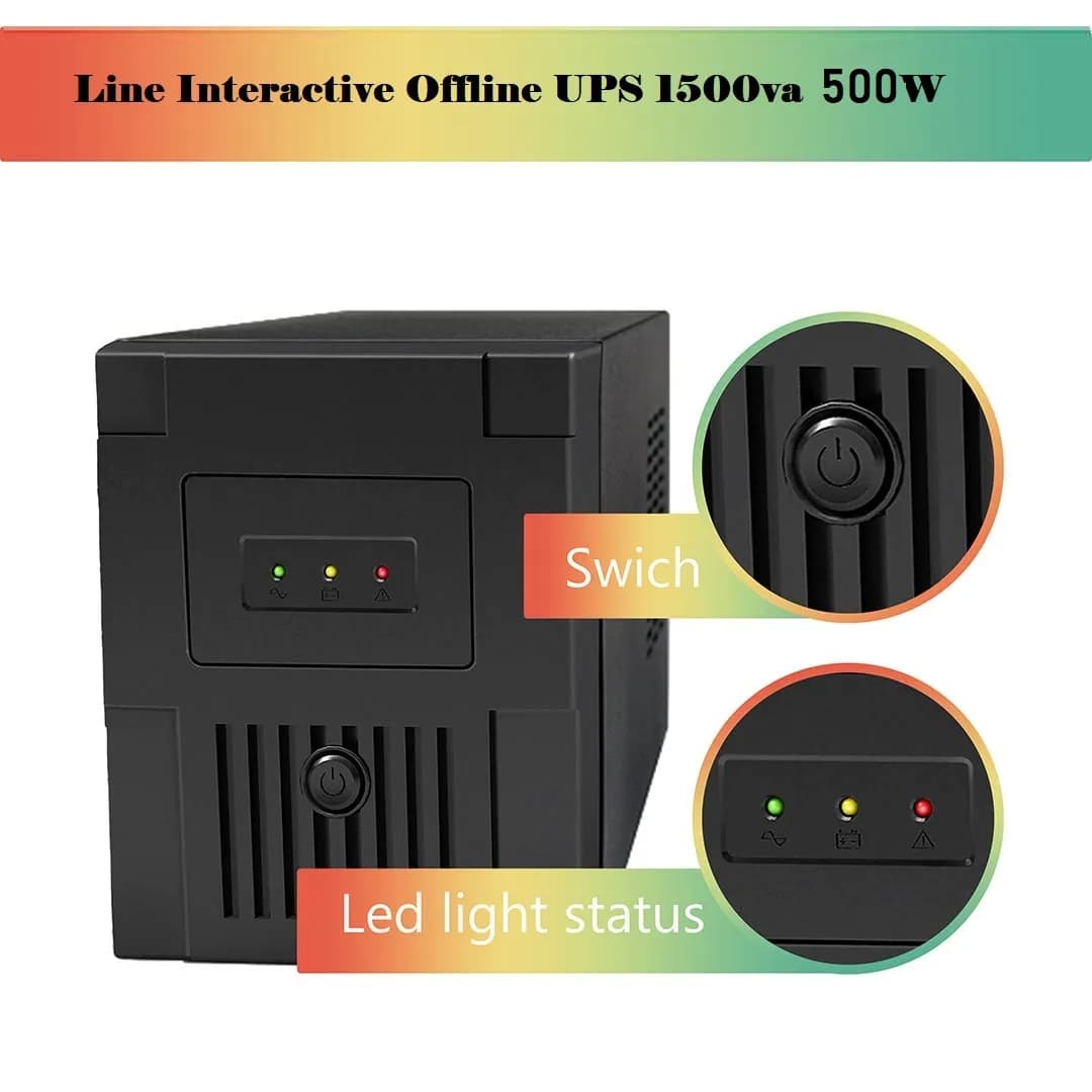 Line Interactive Uninterruptible Power Supply offline UPS 12v 7Ah*2 (AK-27636)
