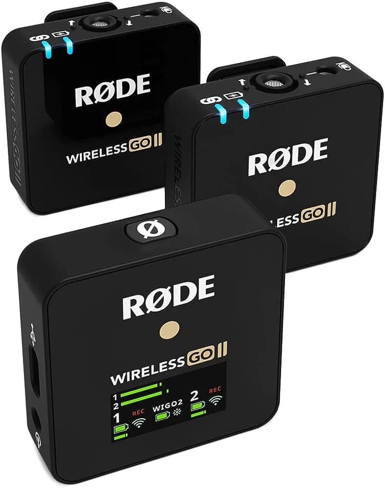 Rode Wireless GO II 2 Users 2 Channel Wireless Microphone System, Black
