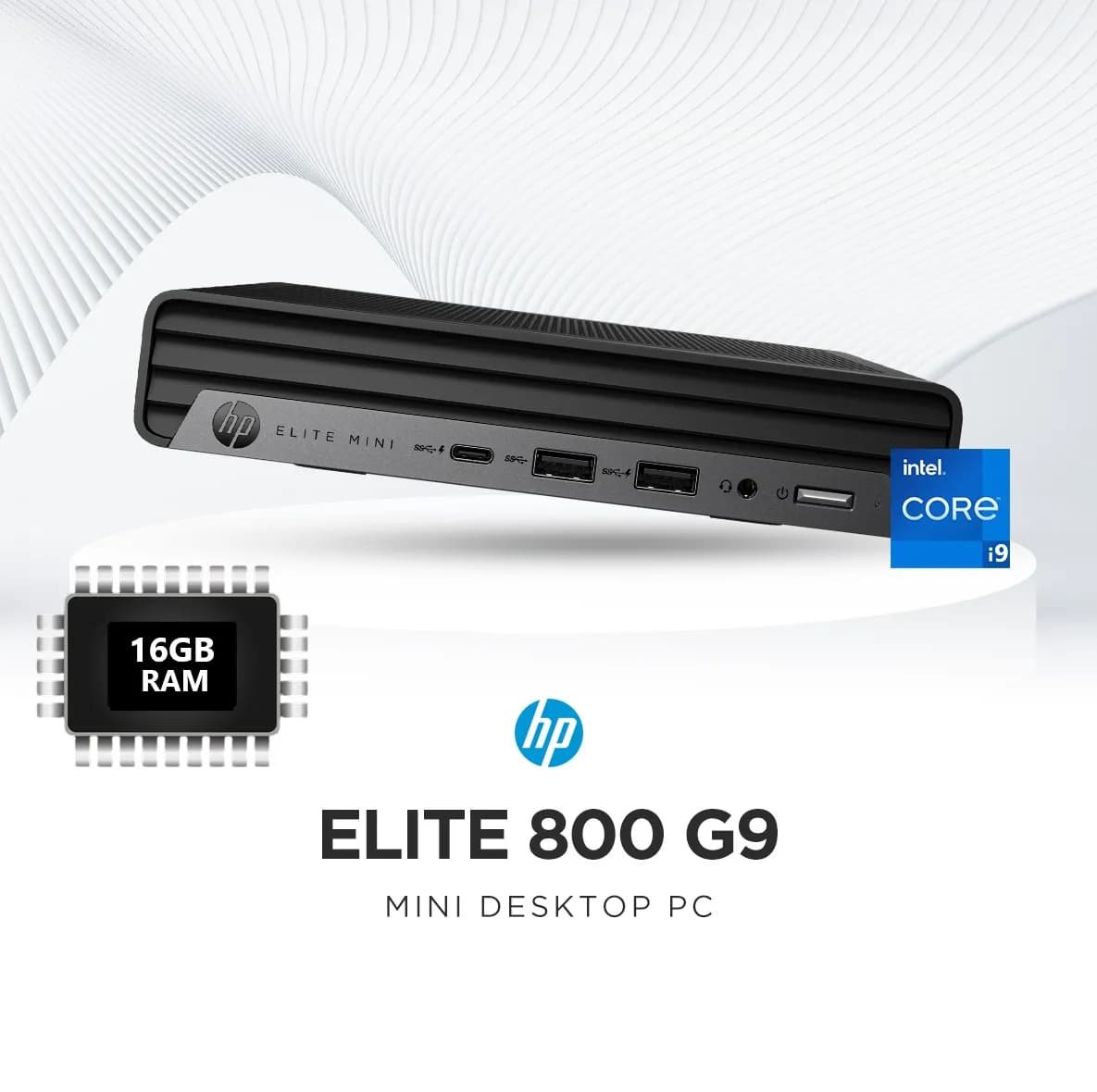 HP Elite Mini 800 G9 Desktop PC Intel Core i9-12900T | 16GB DDR5 RAM, 256GB NVMe SSD | DOS | Intel UHD Graphics 770