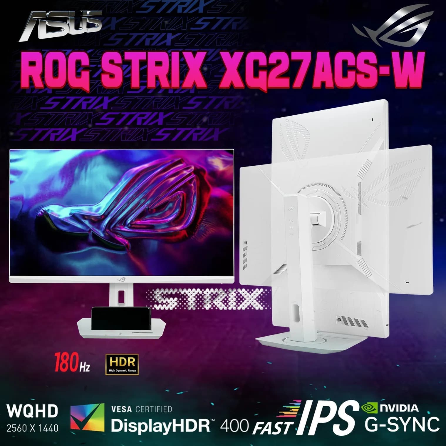 ASUS ROG Strix XG27ACS-W White Gaming Monitor