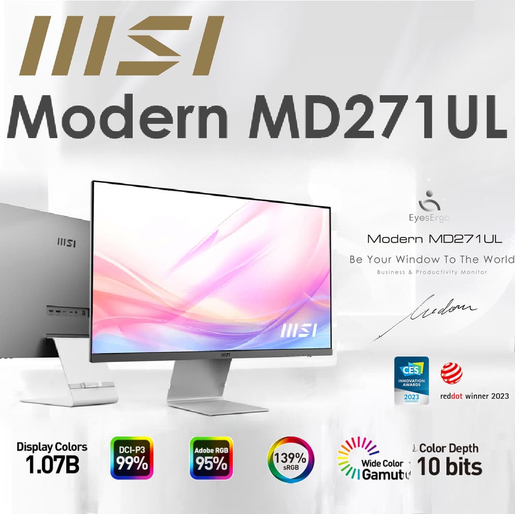MSI Modern MD271UL 27-inch 4K UHD Business Monitor