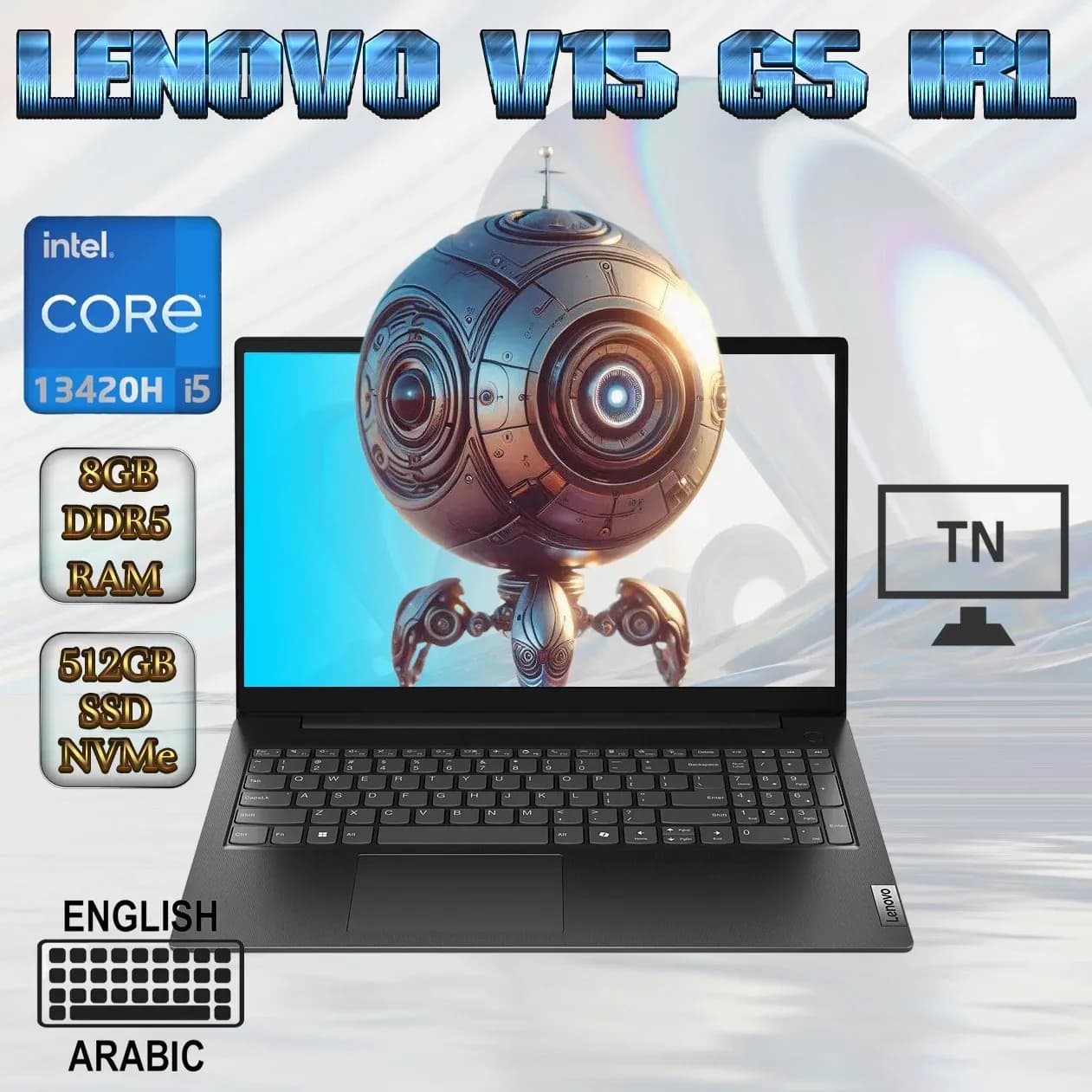 Lenovo V15 G5 IRL Intel Core i5-13420H | 8GB DDR5 RAM, 512GB SSD NVMe | Integrated Intel UHD Graphics | 15.6-inch FHD TN Display