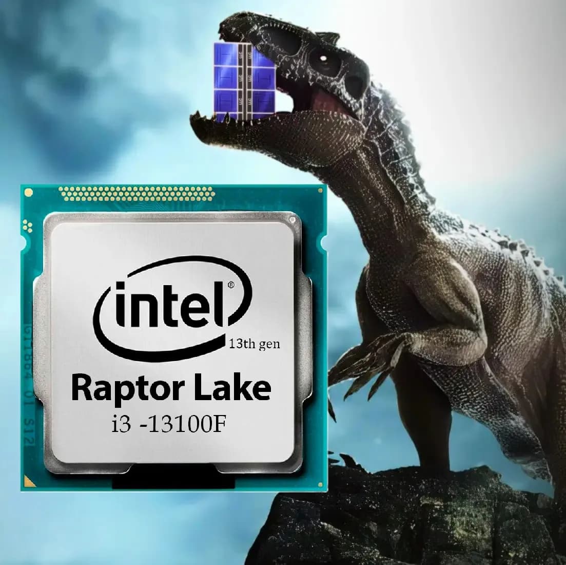 CPU Intel Core i3-13100F 13th Gen Desktop Processor 4 cores (4 P-cores + 0 E-cores) 12MB Cache, up to 4.5 GHz ; 58W Raptor Lake...