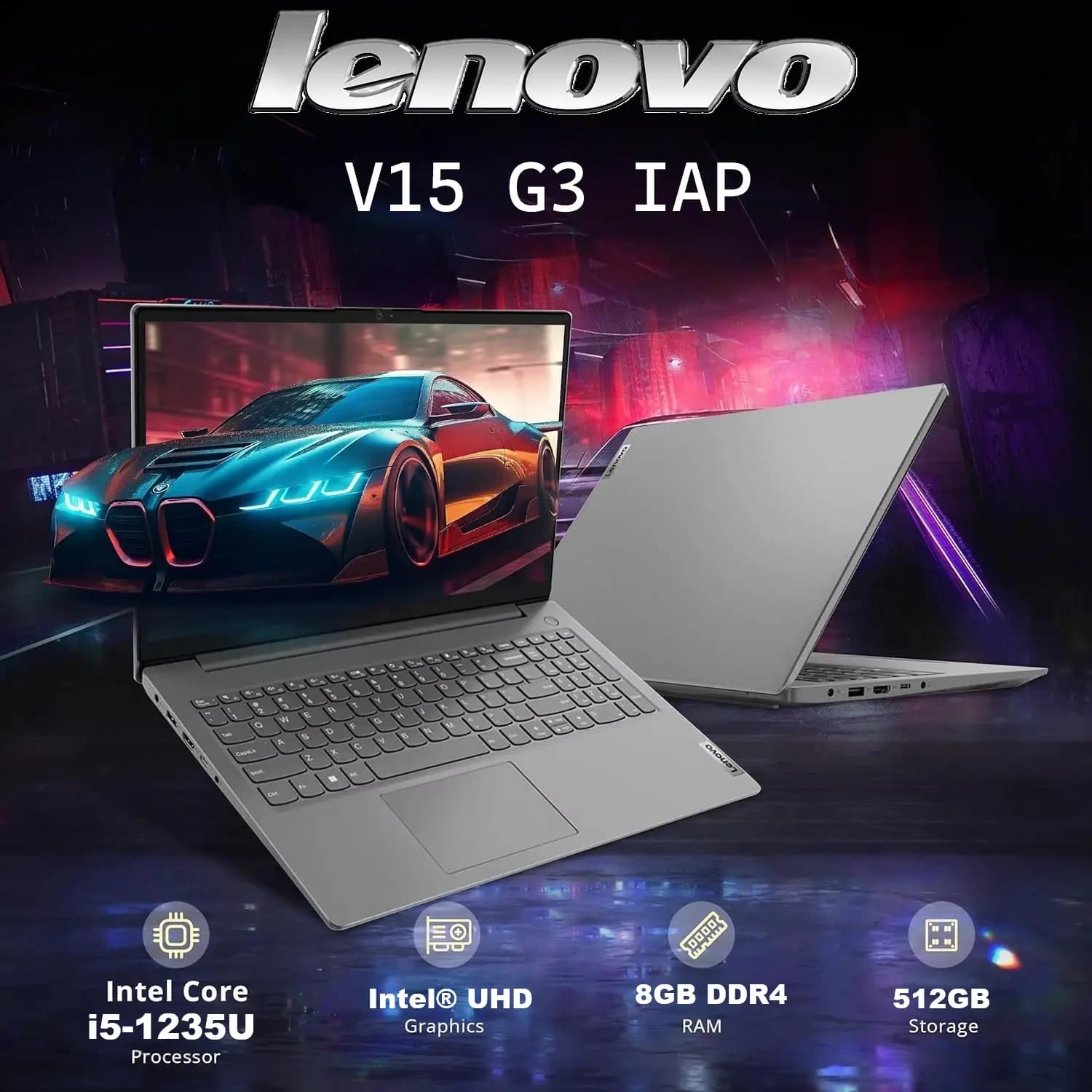Lenovo V15 G3 IAP Intel Core i5-1235U | 8GB DDR4 RAM ; 512GB SSD NVMe | Intel UHD Graphics (AK-23204)