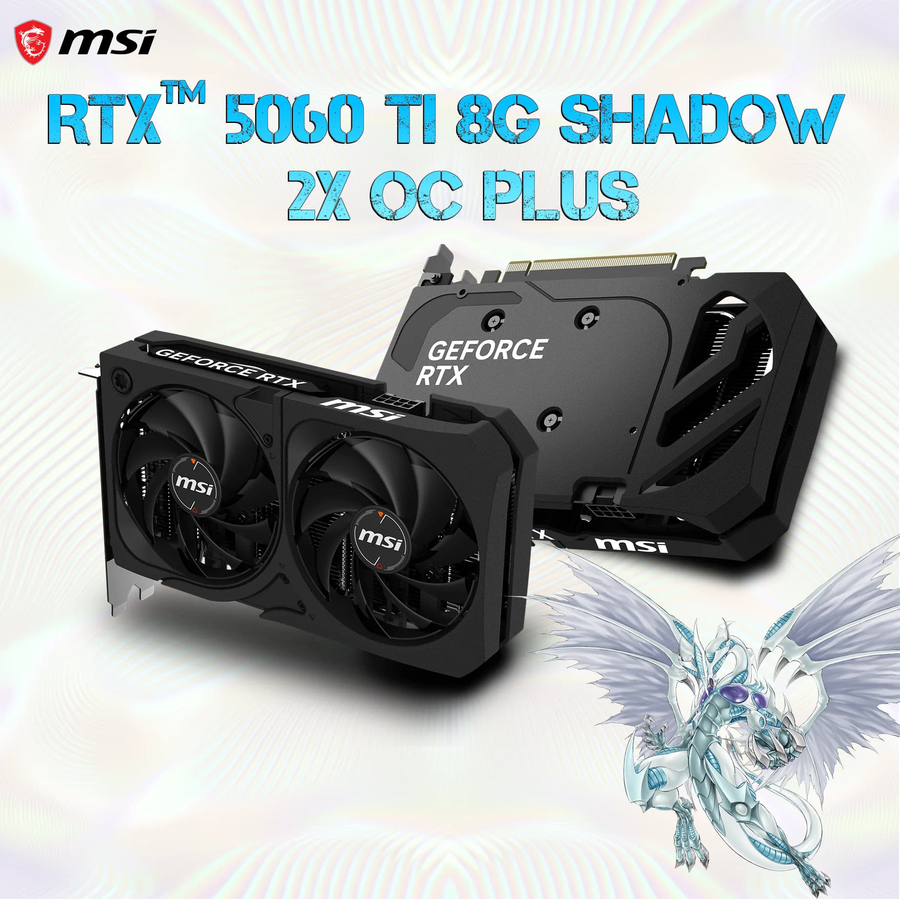 MSI GeForce RTX 5060 Ti 8GB GDDR7 Shadow 2X OC Plus With NVIDIA Blackwell Architecture, DLSS 4, Dual-Fan Cooling
