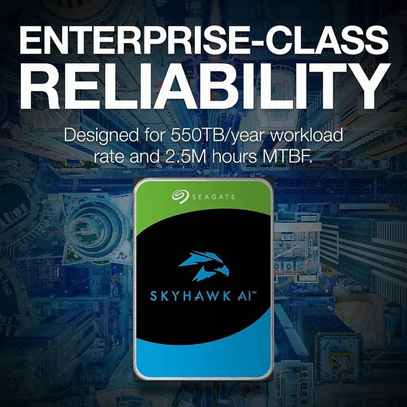 Seagate SkyHawk AI ST10000VE0008 | Ai HDD 10TB 7200 RPM 3.5โณ Internal Hard Drive | 256MB Cache SATA 6.0Gb/s