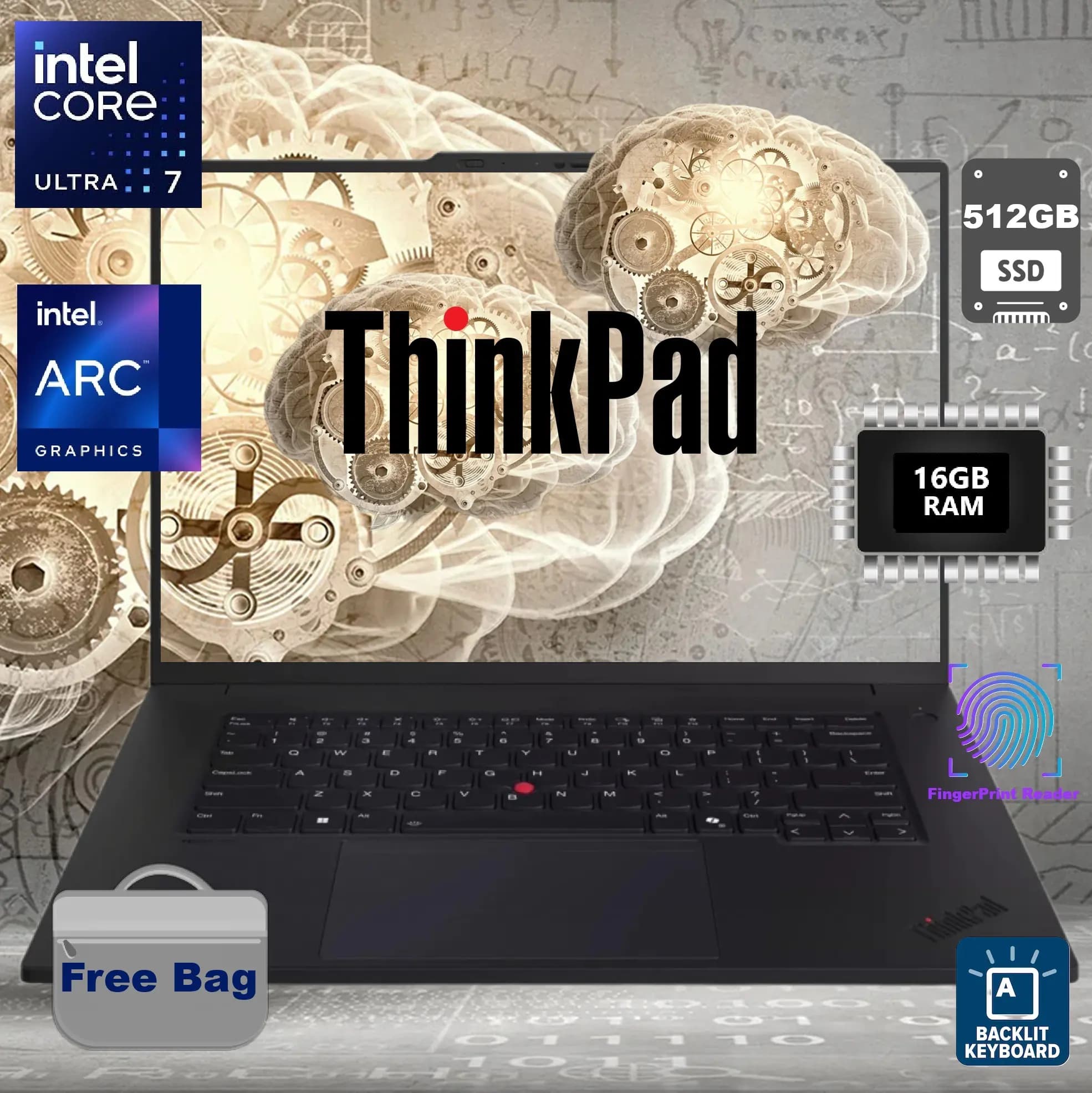LENOVO ThinkPad E14 Gen 6 Ai PC Intel Core Ultra 7 155H | 16GB DDR5 RAM ; 512GB SSD NVMe | 14″ WUXGA IPS Display