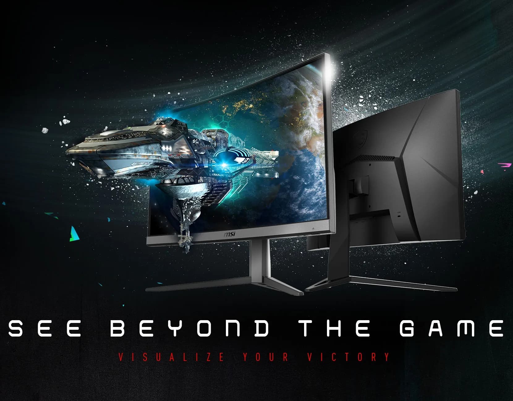 MSI Optix G24C4 24″ (Actual size 23.6″) 1920 x 1080 1ms (MPRT) 180Hz AMD FreeSync Anti-Flicker Low Blue Light Frameless Design