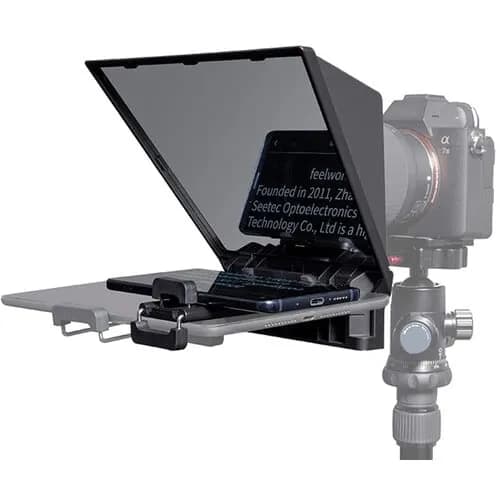 FeelWorld Portable Teleprompter for Smartphone/Tablet/DSLR Camera