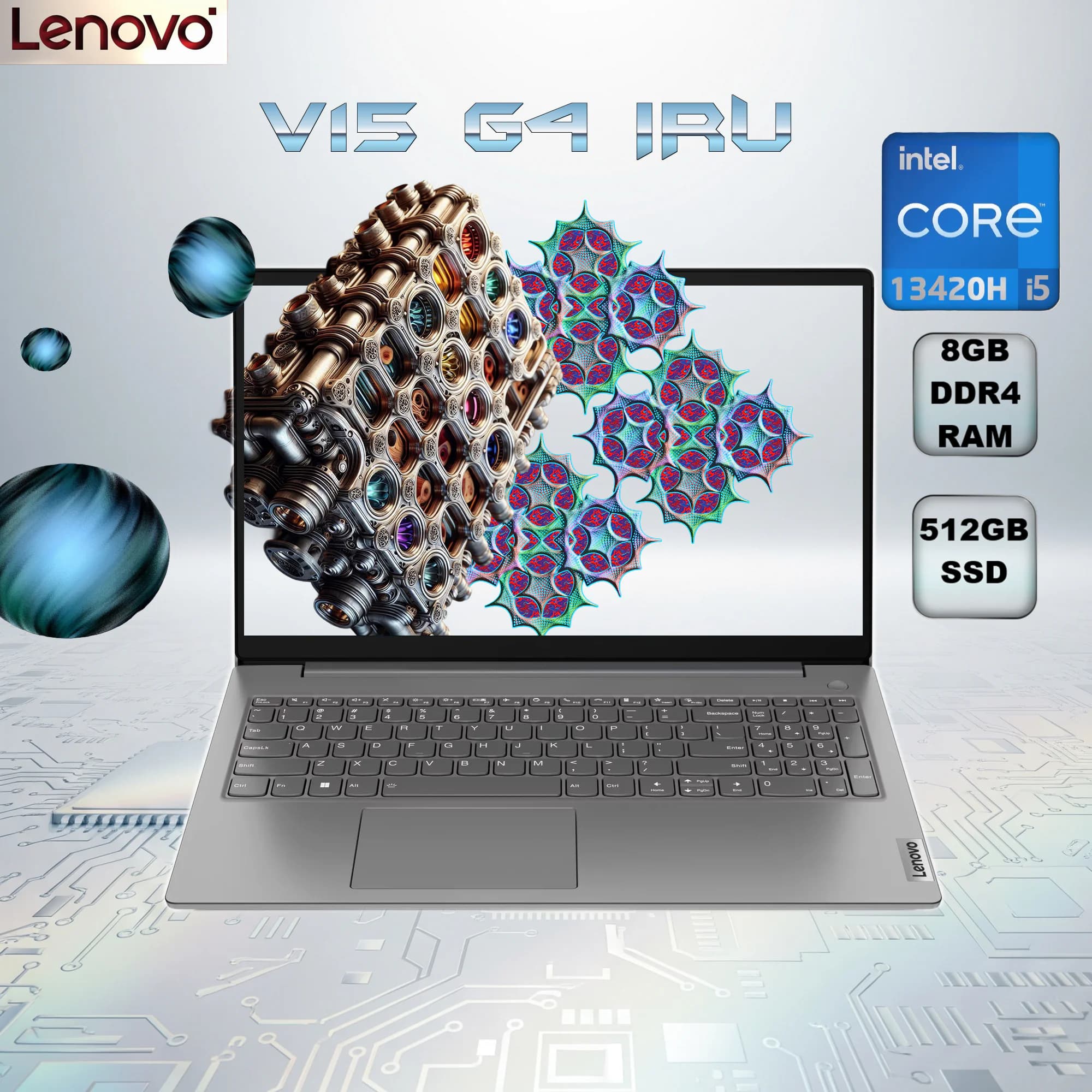 Lenovo V15 G4 IRU Intel Core i5-13420H | 8GB DDR4 RAM ; 512GB NVMe SSD | 15.6″ FHD TN Display | DOS | Intel UHD Graphics (AK-05417)