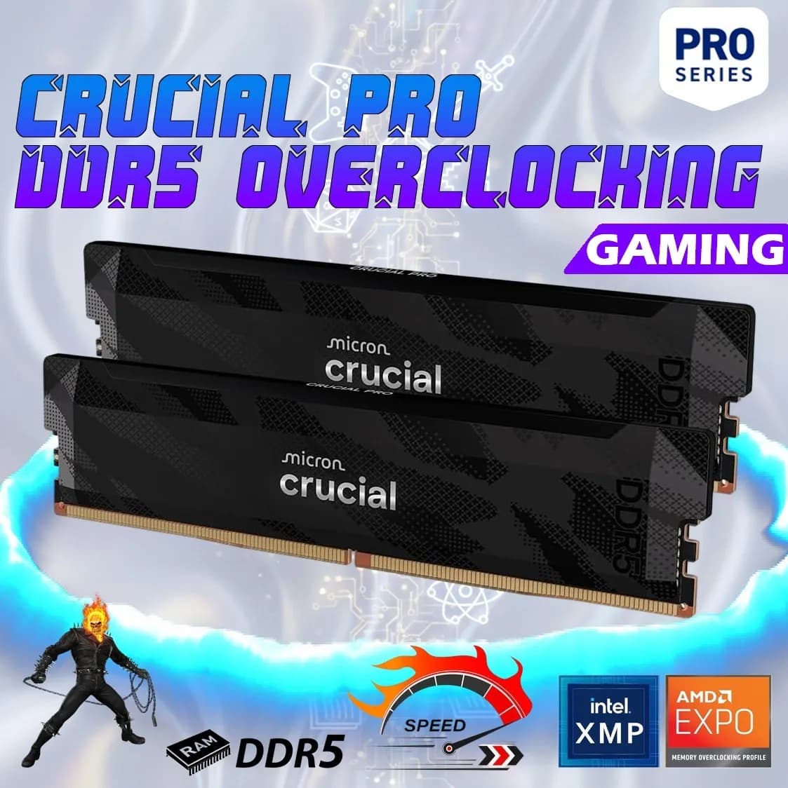 Crucial Pro Overclocking DDR5 32GB RAM Kit (2x 16GB) 6400MT/s CL32 1.35V OC Gaming Memory , Intel XMP 3.0 Ready / AMD EXPO...