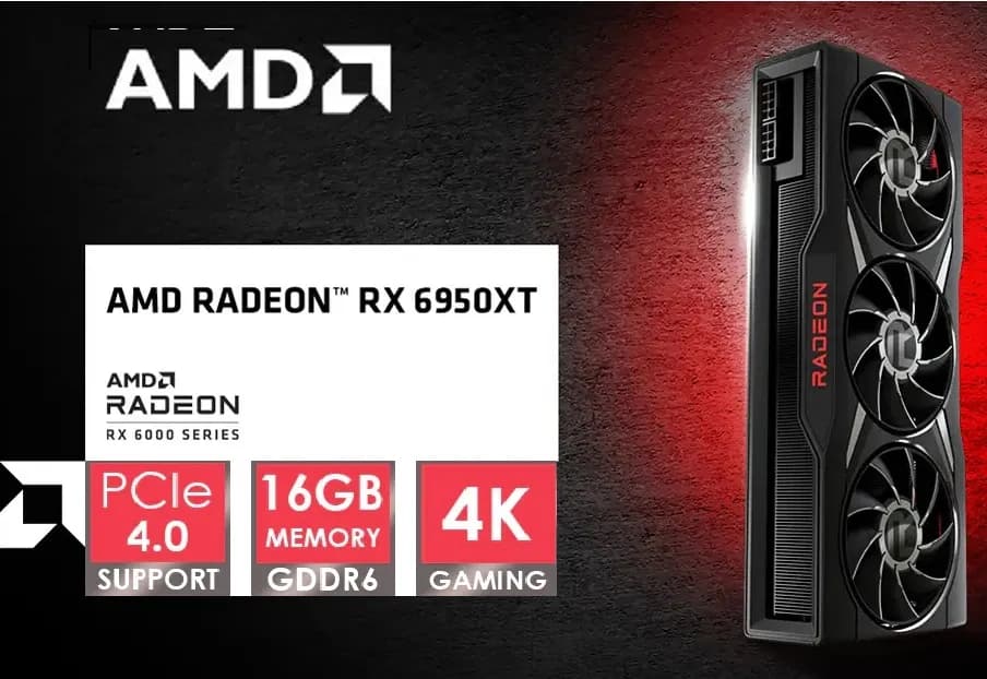 AMD RX 6950 XT Radeon RX 6950XT 16GB GDDR6 ; SUPERCHARGED PERFORMANCE UP TO 128MB ; 4K GAMING PERFORMANCE ; AMD FidelityFX... (AK-28816)