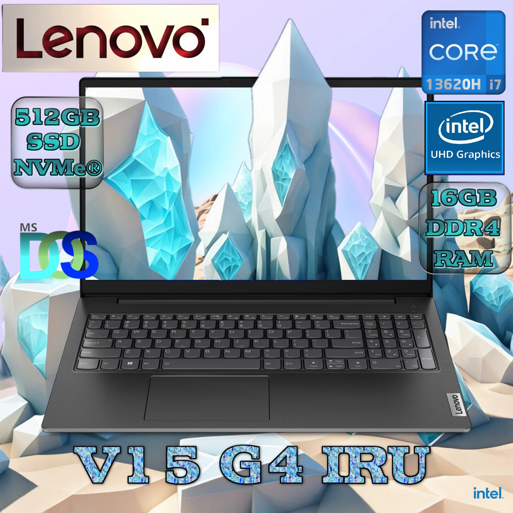 Lenovo V15 G4 IRU Intel Core i7-13620H | 16GB DDR4 RAM; 512GB NVMe SSD | 15.6″ FHD Display | DOS | Intel UHD Graphics