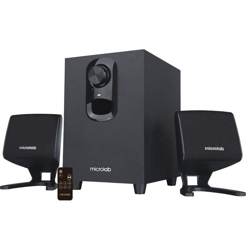 Microlab M108BT 2.1CH SUBWOOFER Speaker-BK, BLUETOOTH & AUX CONNECTION, WITH REMOTE CONTROLE