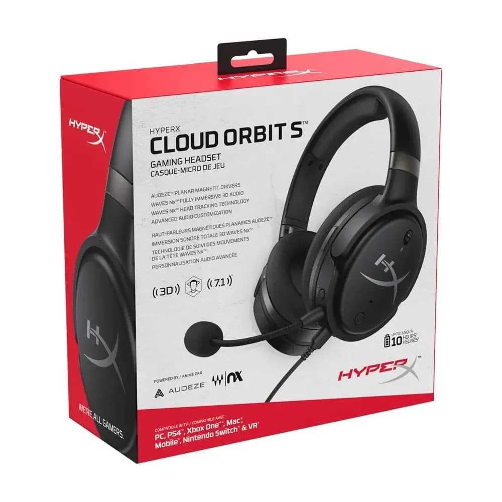 HyperX Cloud Orbit S Gaming Headset with 3D Audio Headset ANC Microphone for PC, Xbox