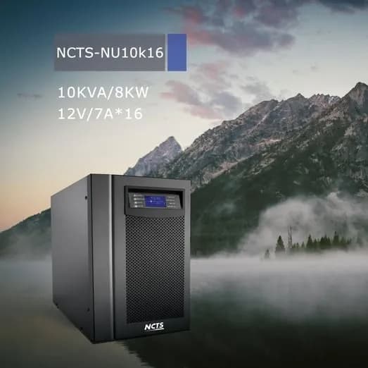 NCTS Pure Sine Wave Smart-UPS 10KVA / 8KW Uninterruptible Power Supply Online UPS with LCD Display ; 7AH x 16pcs Lead Acid...