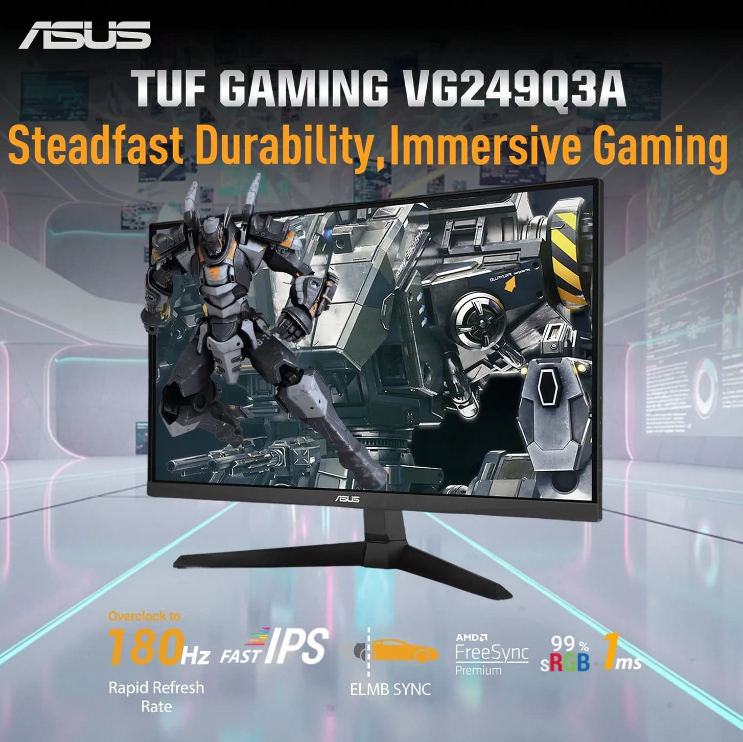 ASUS TUF Gaming VG249Q3A 24″ FHD Fast IPS 180Hz Gaming Monitor (AK-24369)
