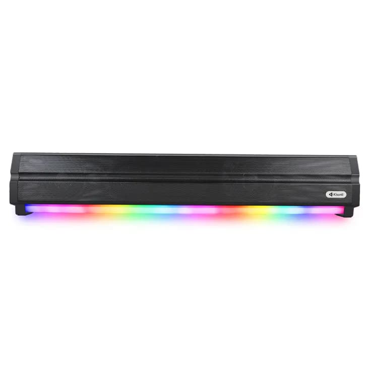 Kisonli LED-802 RGB Speaker: Dual 5W Output, 1500mAh Battery, RGB Lights, 3-5 Hours Playtime, Bass Horn