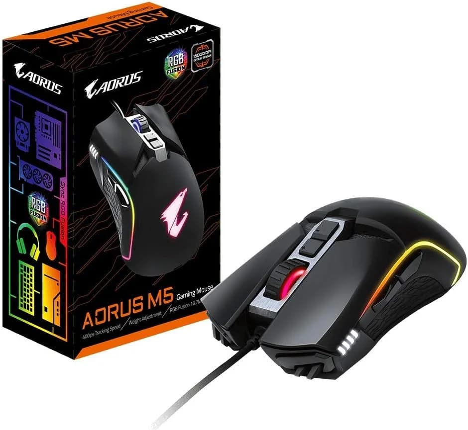 AORUS M5 16000 DPI Wired Gaming Mouse (HM-63JL4F)