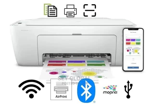 HP Printer Wireless 2710 All In One Colored Inkjet Support Bluetooth