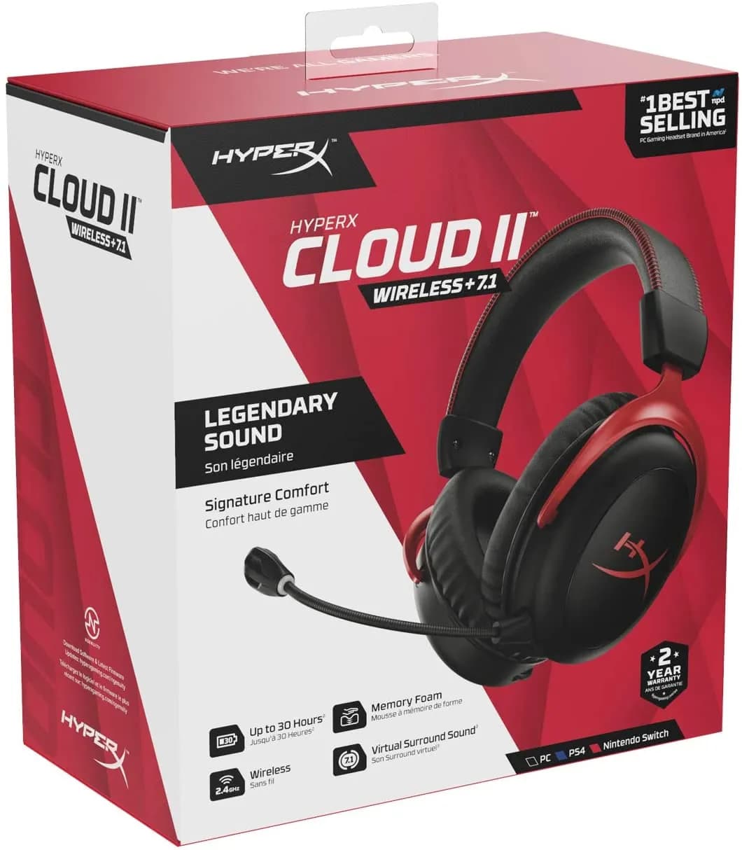 HyperX Cloud II Wireless โ Gaming Headset for PC, PS4